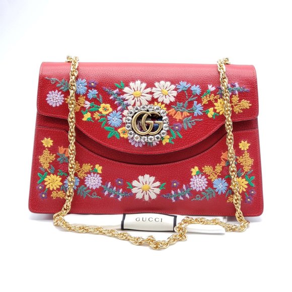 Gucci Handbags - Gucci Borsa Ricami Floral Embroidered Shoulder Bag